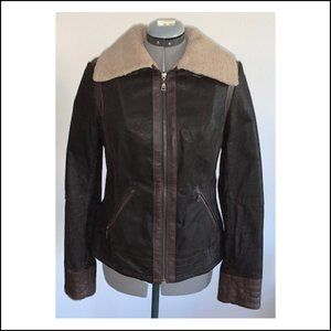 Danier - Brown Winter Leather Jacket - SALE